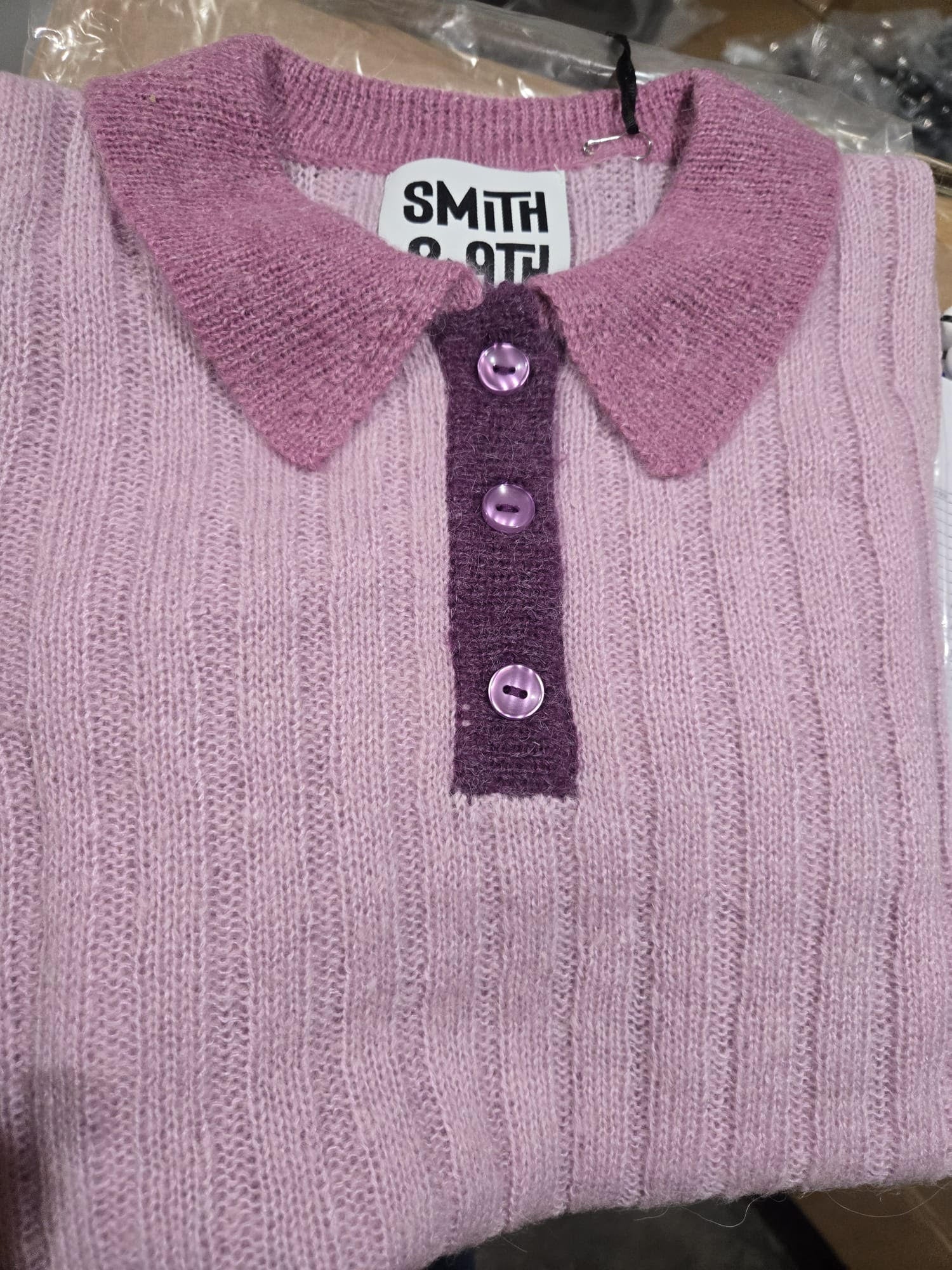 Color block mohair polo Secondary image